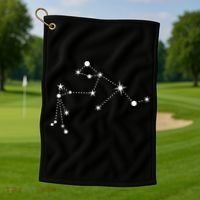 Aquarius Constellation Zodiac Golf Towel thumb 1