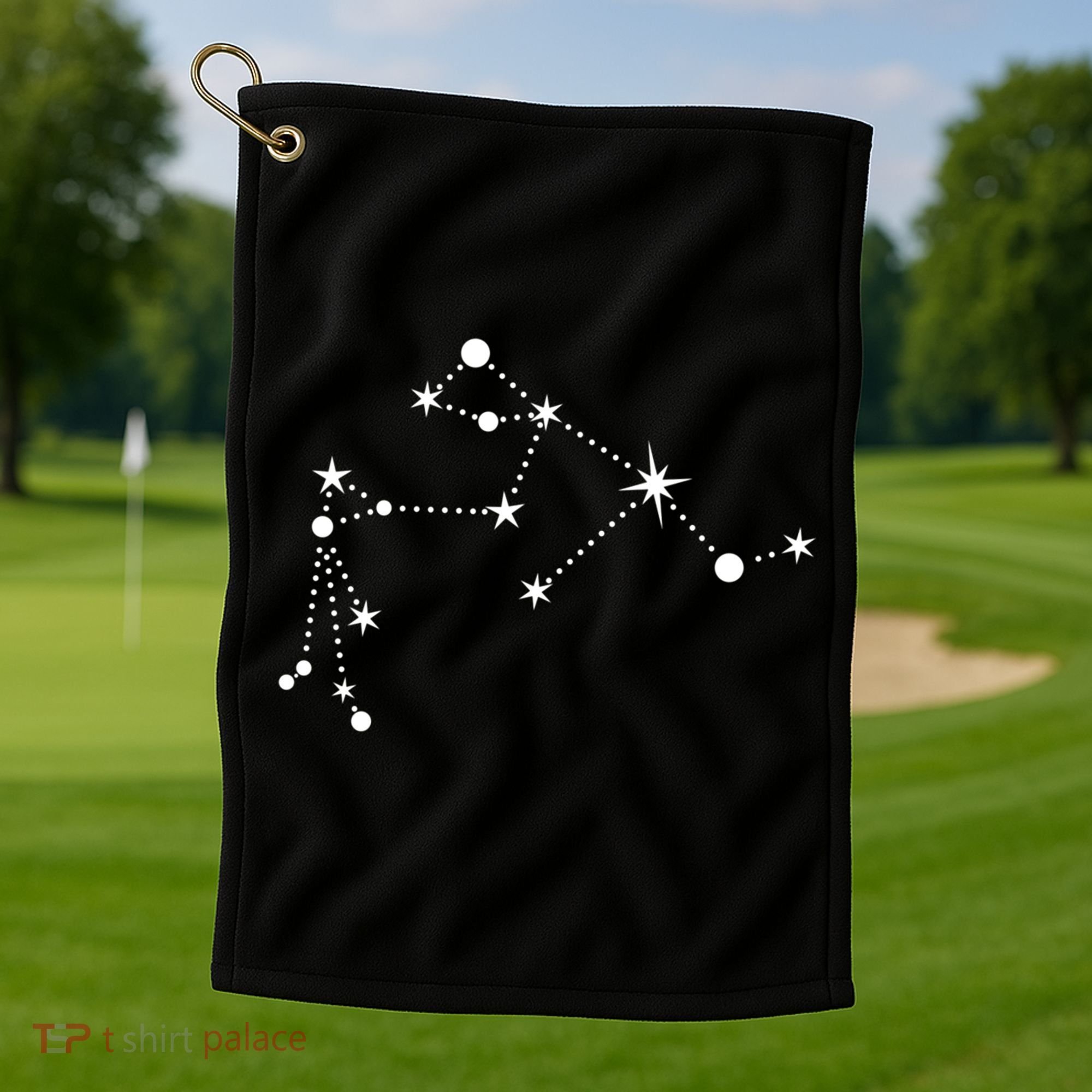 Aquarius Constellation Zodiac Gift Golf Towel
