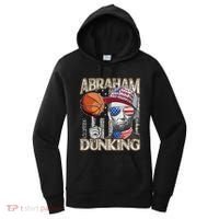 Abraham Dunking Abe Lincoln Basketball Patriotic 4th of July Women's Hoodie thumb 0