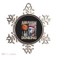 Abraham Dunking Abe Lincoln Basketball Patriotic 4th of July Ornament thumb 0