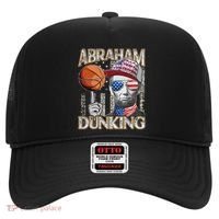 Abraham Dunking Abe Lincoln Basketball Patriotic 4th of July Hat thumb 0