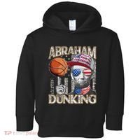 Abraham Dunking Abe Lincoln Basketball Patriotic 4th of July Toddler Hoodie thumb 0