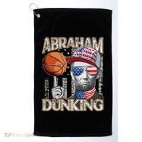 Abraham Dunking Abe Lincoln Basketball Patriotic 4th of July Golf Towel thumb 0