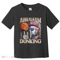 Abraham Dunking Abe Lincoln Basketball Patriotic 4th of July Toddler T-Shirt thumb 0
