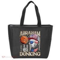 Abraham Dunking Abe Lincoln Basketball Patriotic 4th of July Tote Bag thumb 0