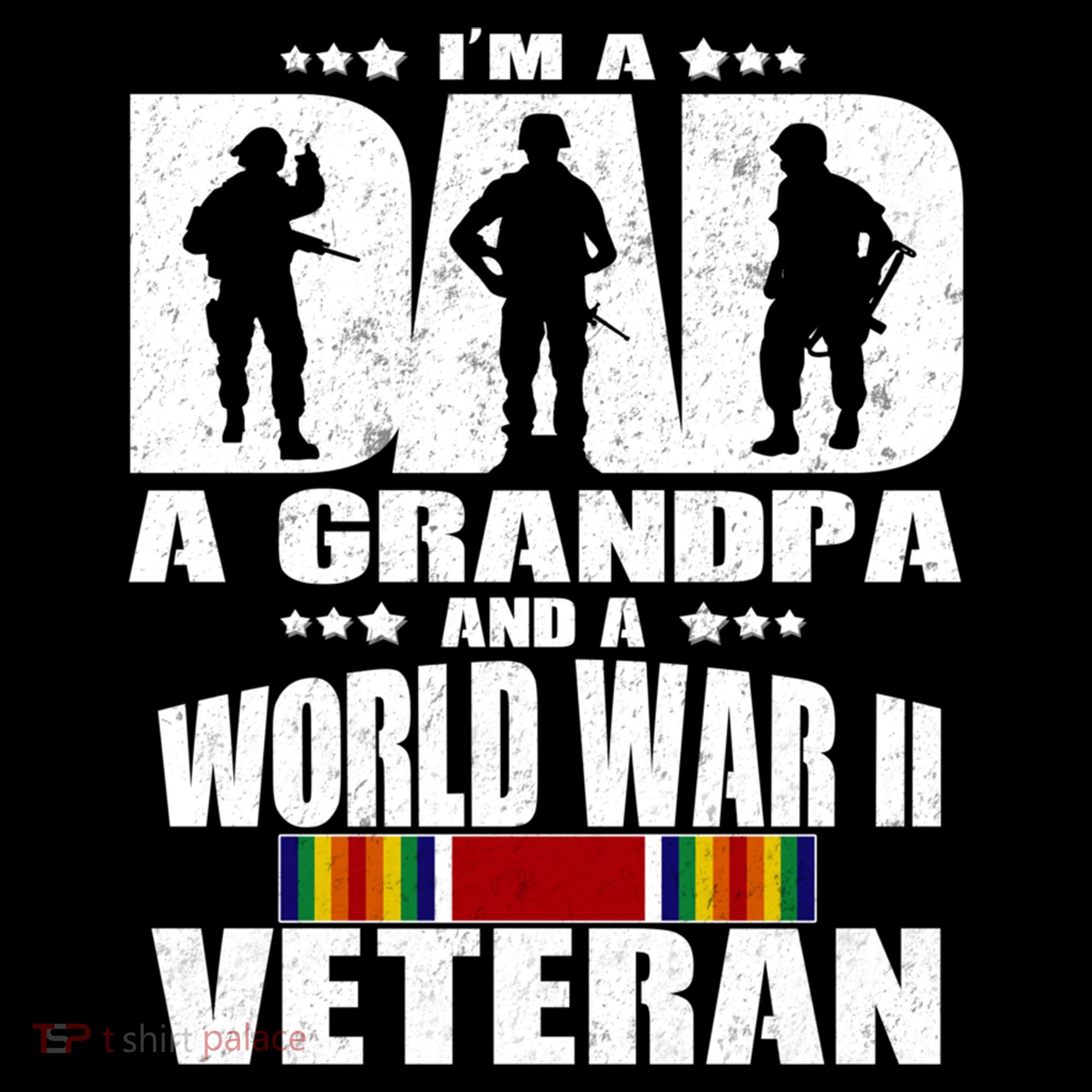 A Dad A Grandpa And A World War 2 Veteran Gift Women's Hoodie