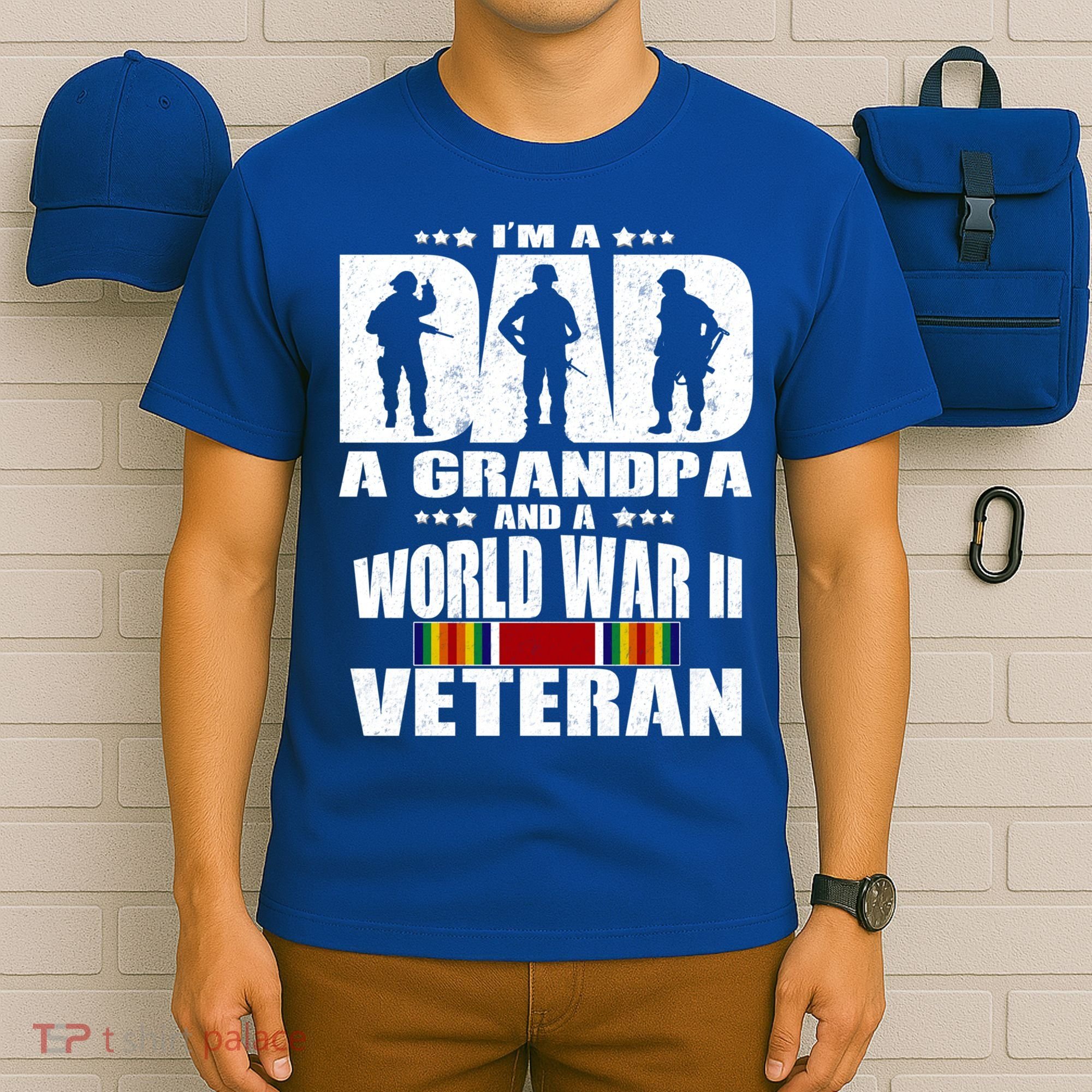 A Dad A Grandpa And A World War 2 Veteran Gift T-Shirt