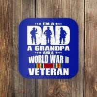 A Dad A Grandpa And A World War 2 Veteran Gift Coaster thumb 0
