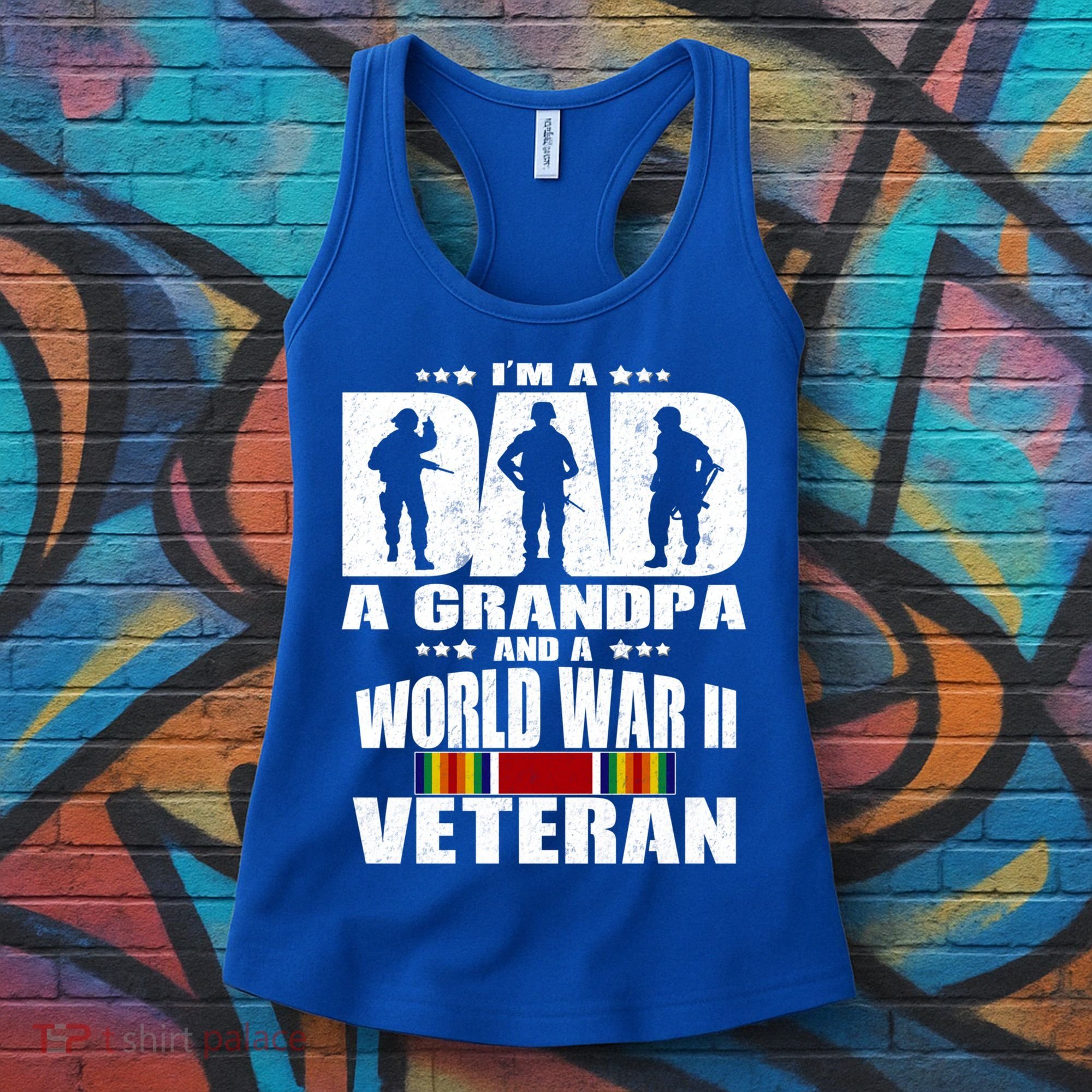 A Dad A Grandpa And A World War 2 Veteran Gift Women's Tank Top