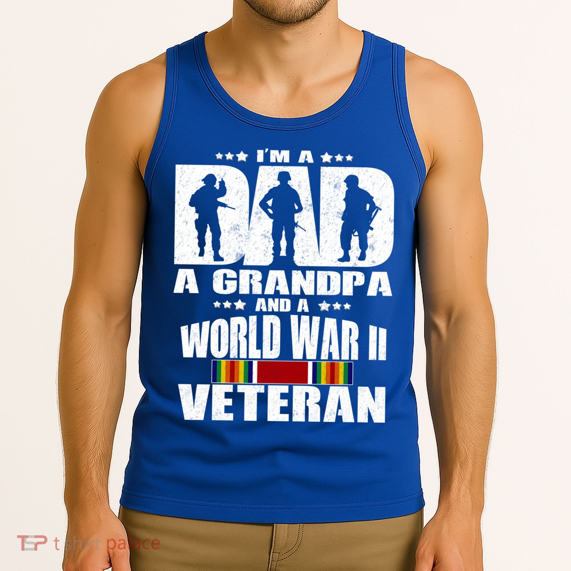 A Dad A Grandpa And A World War 2 Veteran Gift Tank Top
