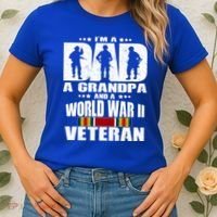 A Dad A Grandpa And A World War 2 Veteran Gift Women's T-Shirt thumb 2