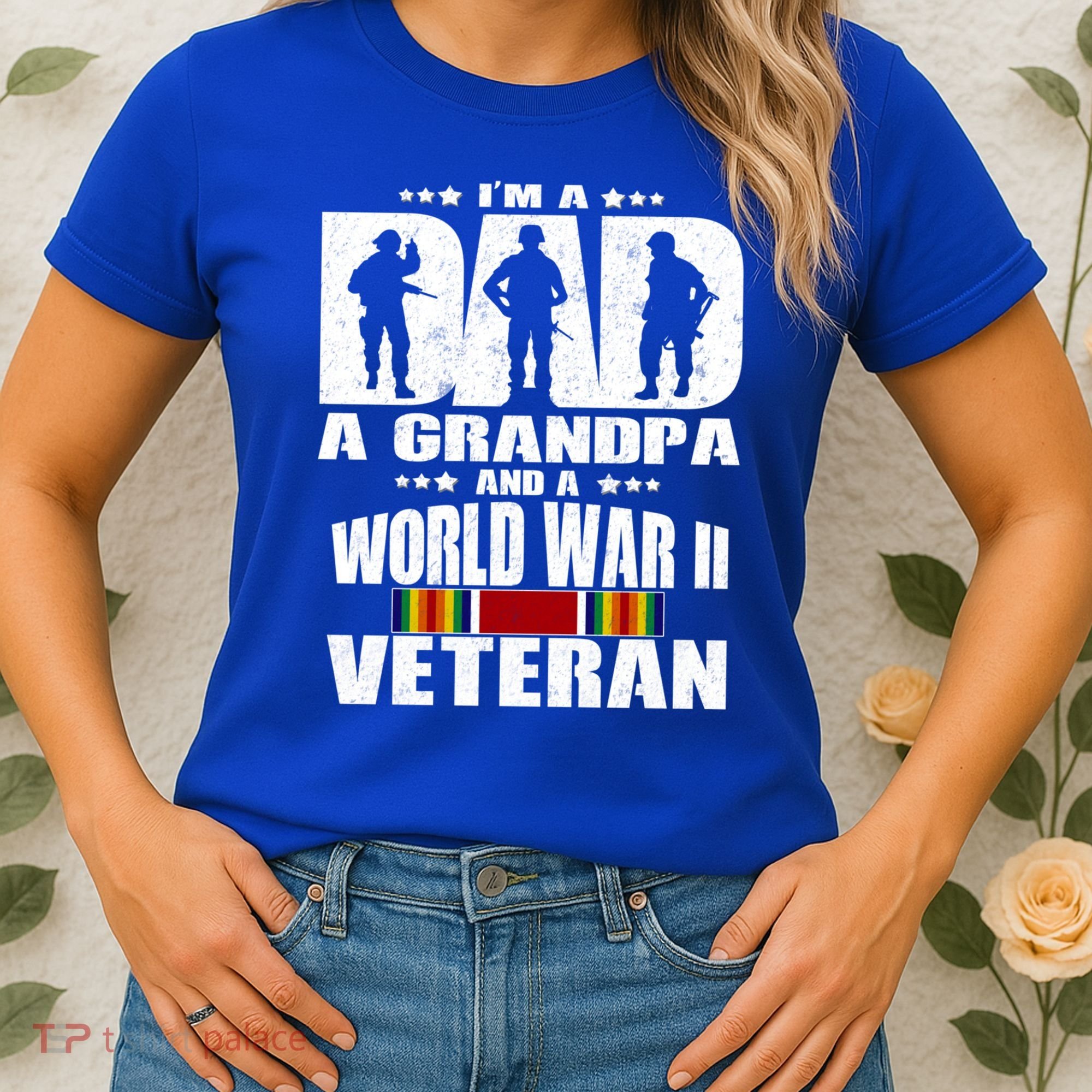 A Dad A Grandpa And A World War 2 Veteran Gift Women's T-Shirt