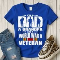 A Dad A Grandpa And A World War 2 Veteran Gift Women's T-Shirt thumb 3
