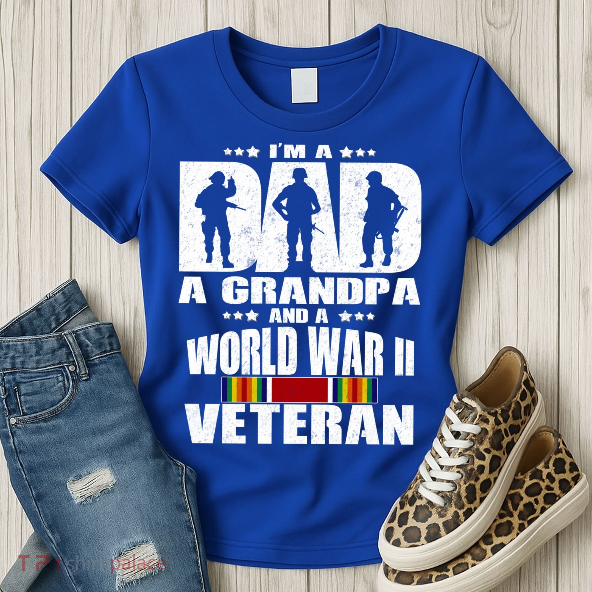 A Dad A Grandpa And A World War 2 Veteran Gift Women's T-Shirt