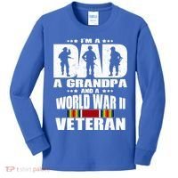 A Dad A Grandpa And A World War 2 Veteran Gift Kids Long Sleeve Shirt thumb 0