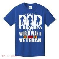 A Dad A Grandpa And A World War 2 Veteran Gift Kids T-Shirt thumb 0