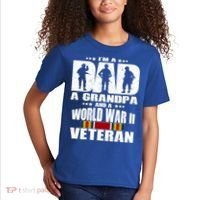 A Dad A Grandpa And A World War 2 Veteran Gift Kids T-Shirt thumb 2