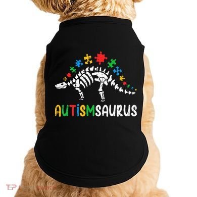 Autismsaurus Dinosaur Autism Awareness Doggie Tank