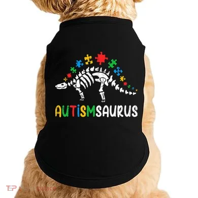Autismsaurus Dinosaur Autism Awareness Doggie Tank
