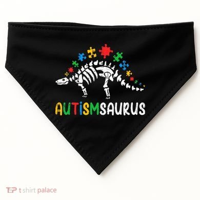 Autismsaurus Dinosaur Autism Awareness USA-Made Doggie Bandana