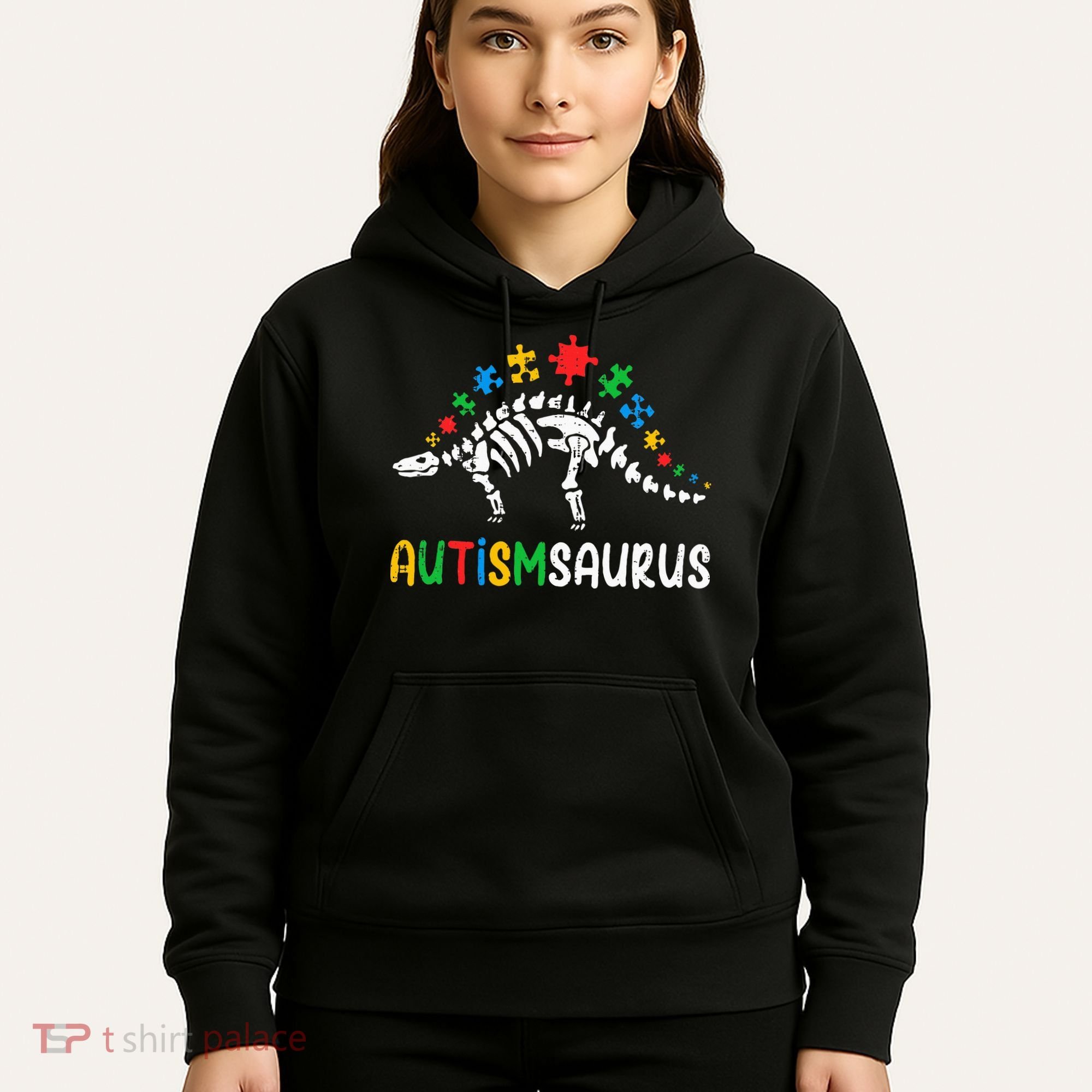 Autismsaurus Dinosaur Autism Awareness Hoodie