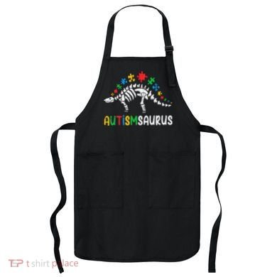 Autismsaurus Dinosaur Autism Awareness Apron