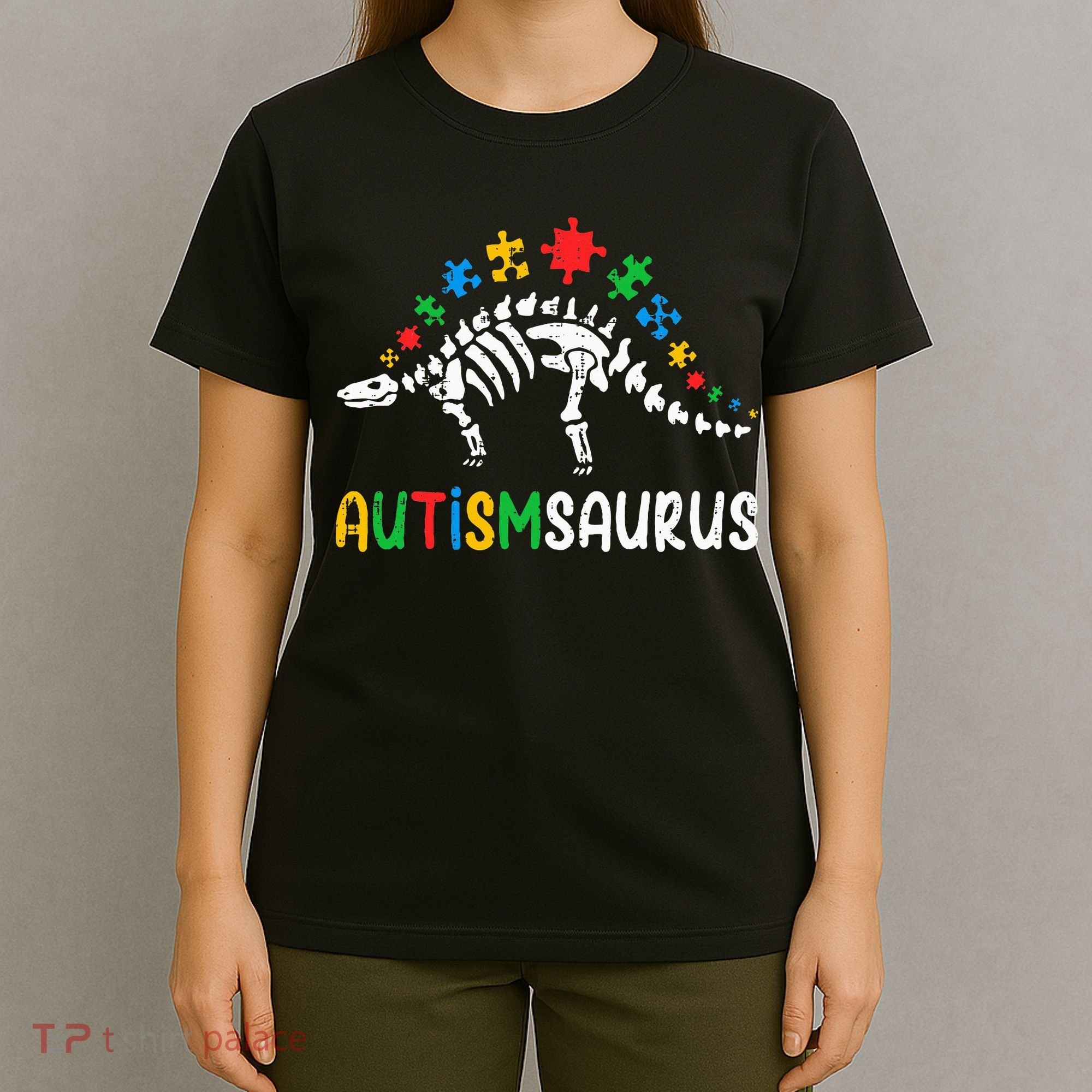Autismsaurus Dinosaur Autism Awareness T-Shirt