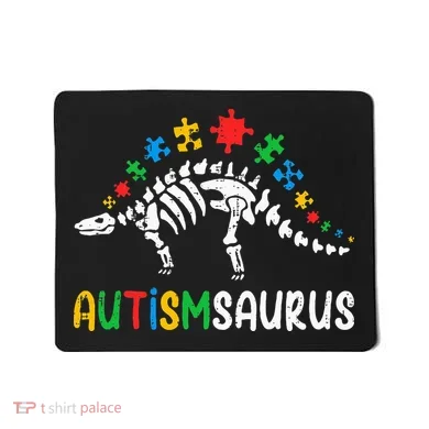 Autismsaurus Dinosaur Autism Awareness Mousepad
