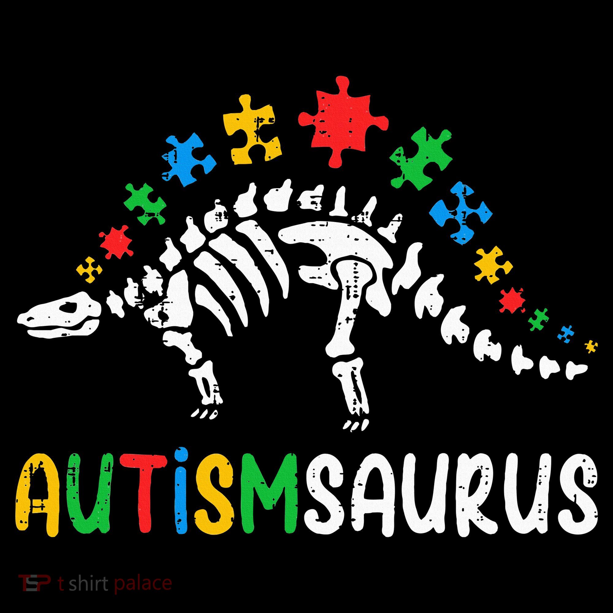 Autismsaurus Dinosaur Autism Awareness Baby Bodysuit