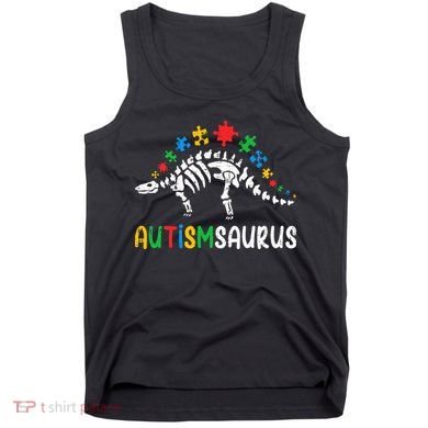Autismsaurus Dinosaur Autism Awareness Tank Top