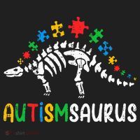 Autismsaurus Dinosaur Autism Awareness Golf Towel thumb 3