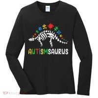 Autismsaurus Dinosaur Autism Awareness Women's Long Sleeve Shirt thumb 0