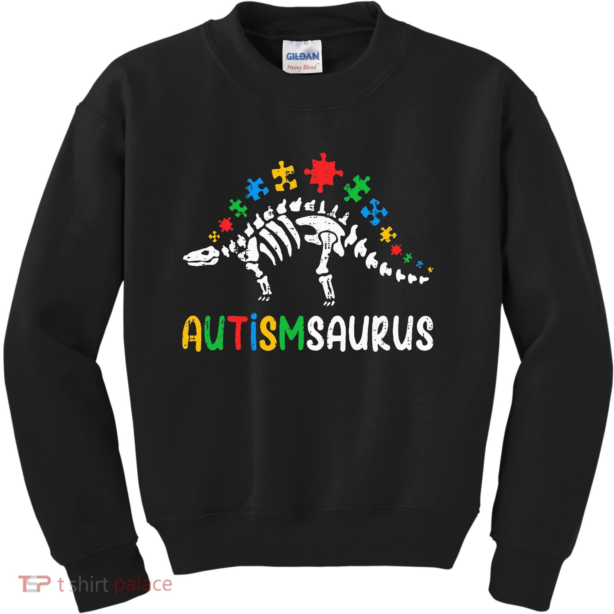 Autismsaurus Dinosaur Autism Awareness Kids Sweatshirt