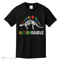 Autismsaurus Dinosaur Autism Awareness Kids T-Shirt thumb 0