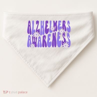 AlzheimerS Disease Awareness USA-Made Doggie Bandana
