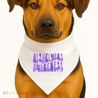AlzheimerS Disease Awareness USA-Made Doggie Bandana thumb 1