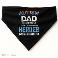 Autism Dad Autism Awareness Autistic Spectrum ASD USA-Made Doggie Bandana thumb 0