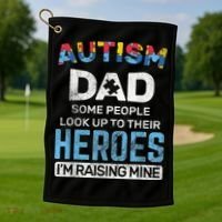 Autism Dad Autism Awareness Autistic Spectrum ASD Golf Towel thumb 1