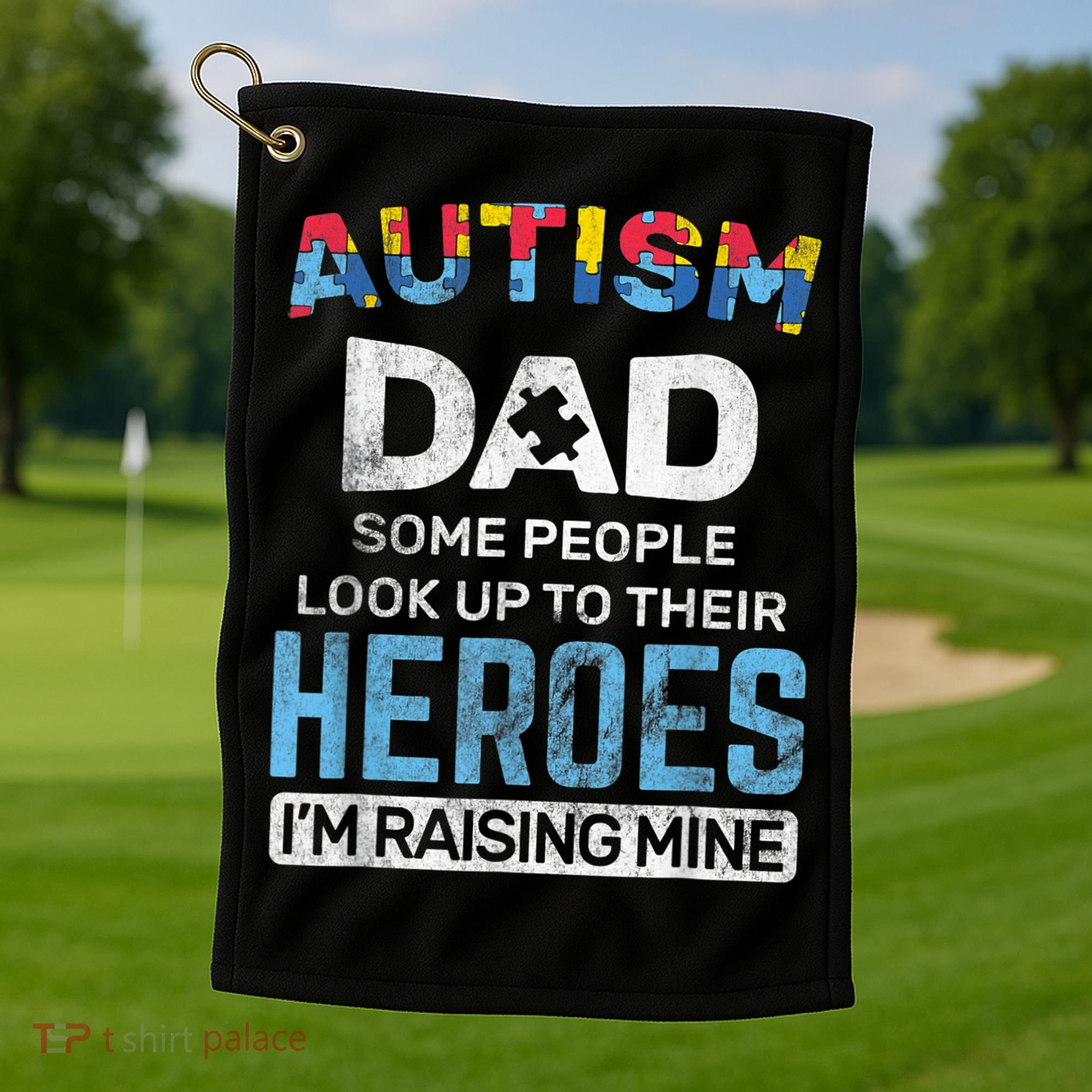 Autism Dad Autism Awareness Autistic Spectrum ASD Golf Towel