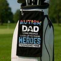 Autism Dad Autism Awareness Autistic Spectrum ASD Golf Towel thumb 2