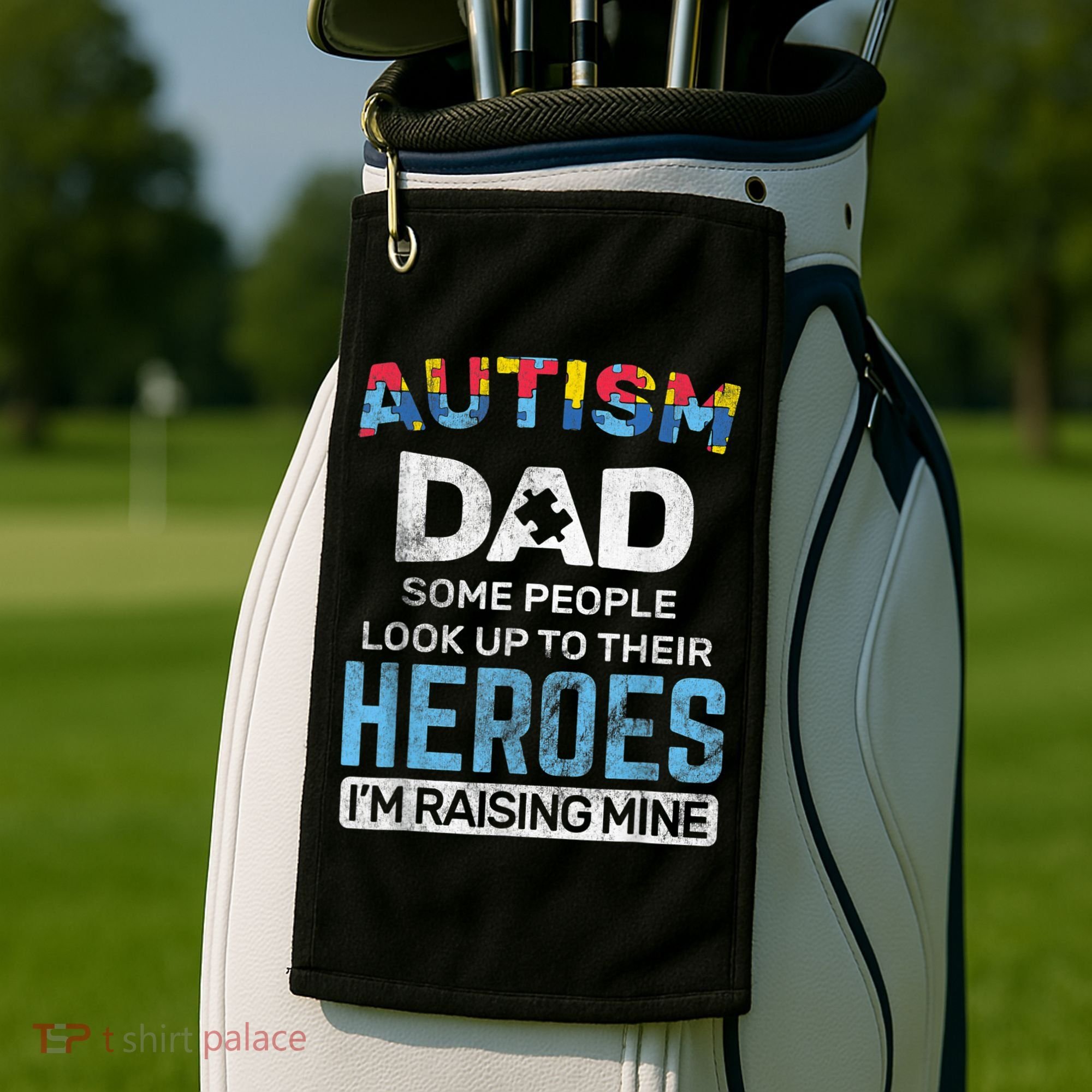 Autism Dad Autism Awareness Autistic Spectrum ASD Golf Towel