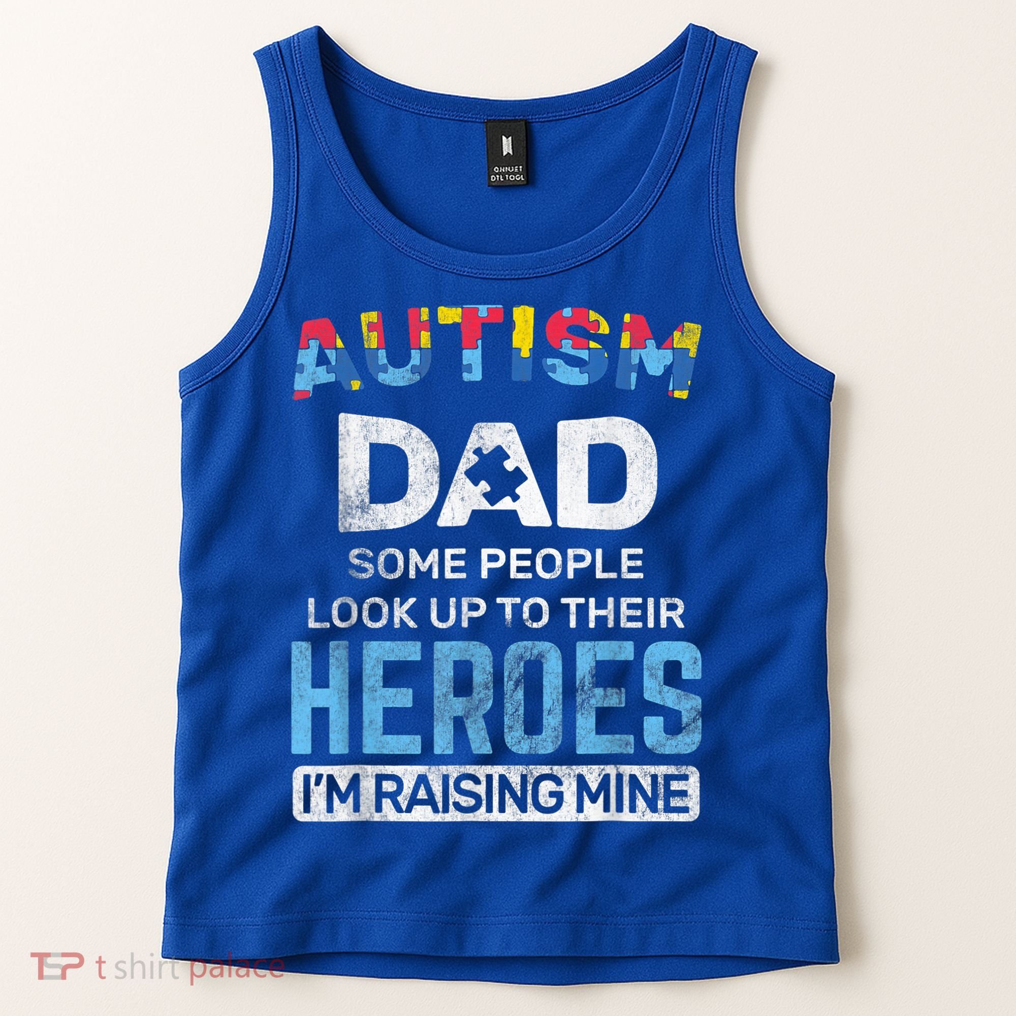 Autism Dad Autism Awareness Autistic Spectrum ASD Tank Top