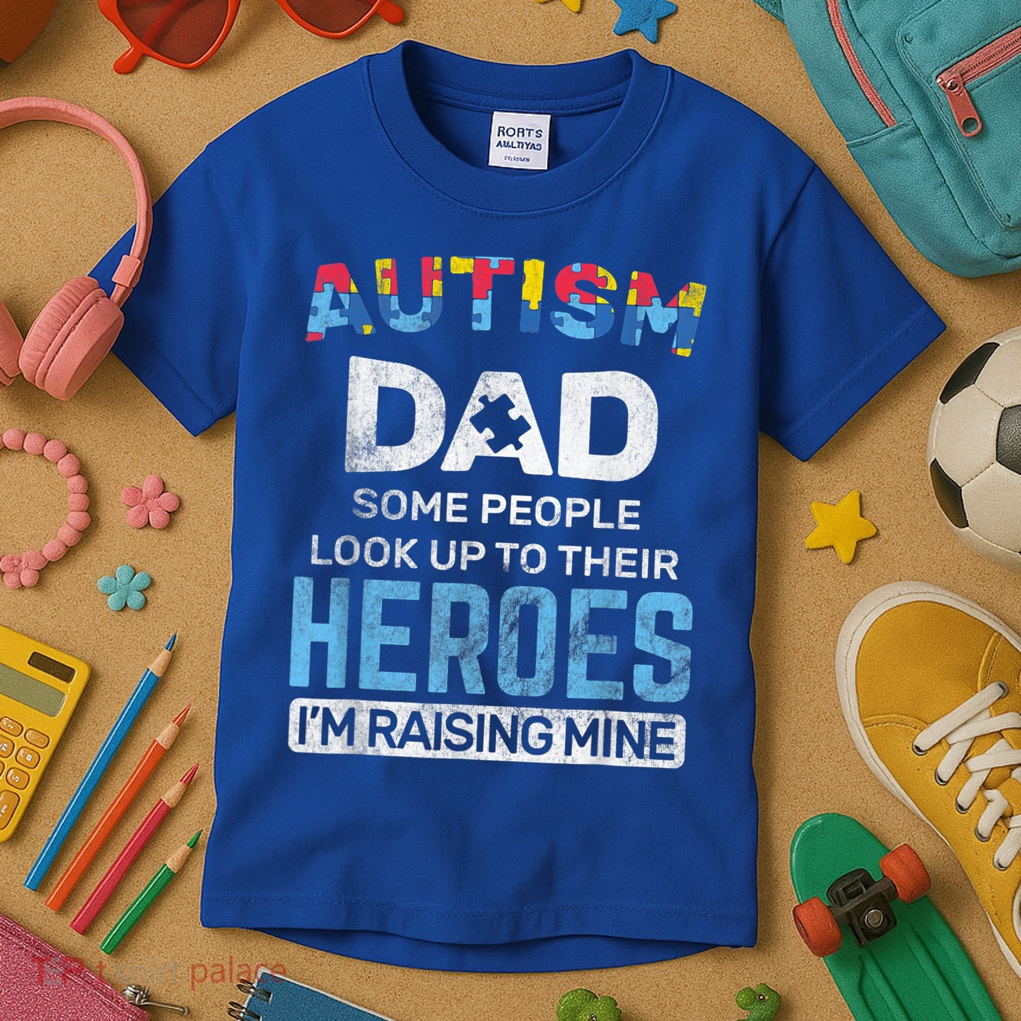 Autism Dad Autism Awareness Autistic Spectrum ASD Kids T-Shirt
