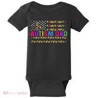 Autism Dad Autistic Child Father's Day Slogan Baby Bodysuit thumb 0