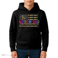 Autism Dad Autistic Child Father's Day Slogan Kids Hoodie thumb 4