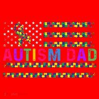 Autism Dad Autistic Child Father's Day Slogan Santa Hat thumb 1