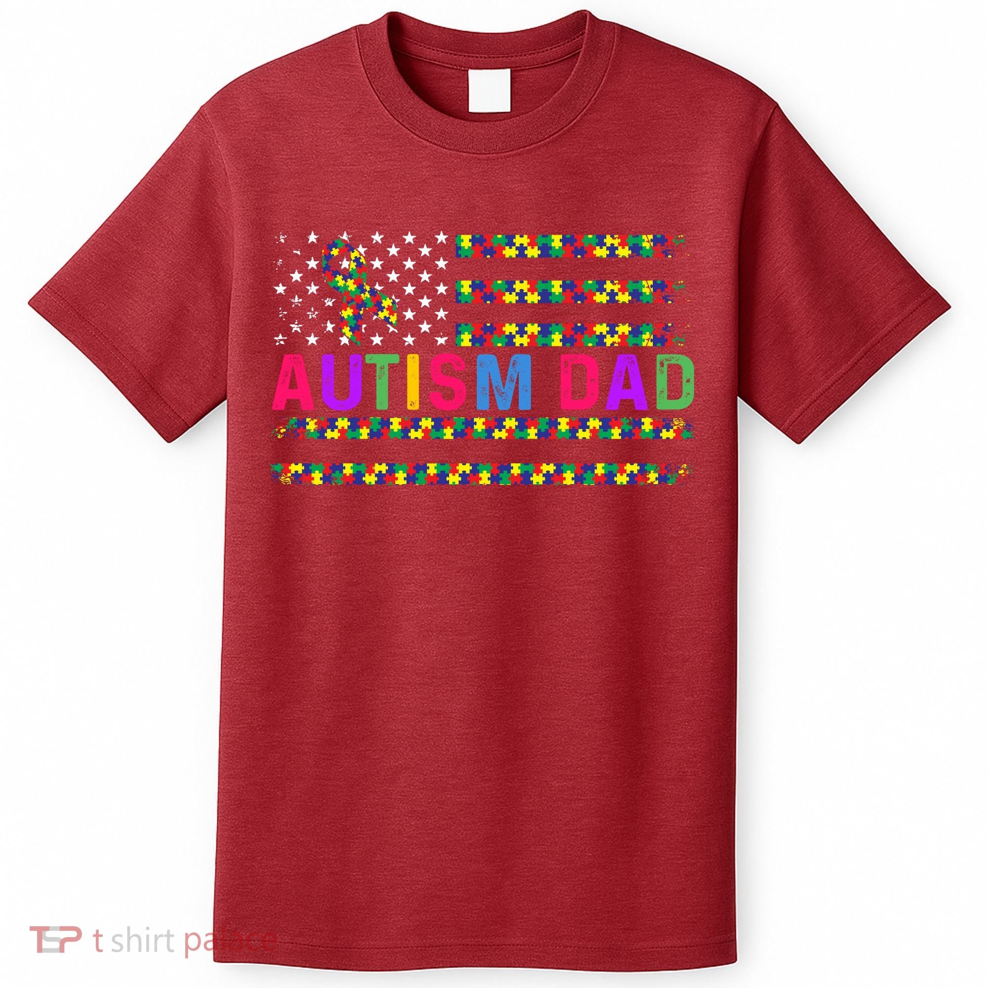 Autism Dad Autistic Child Father's Day Slogan T-Shirt
