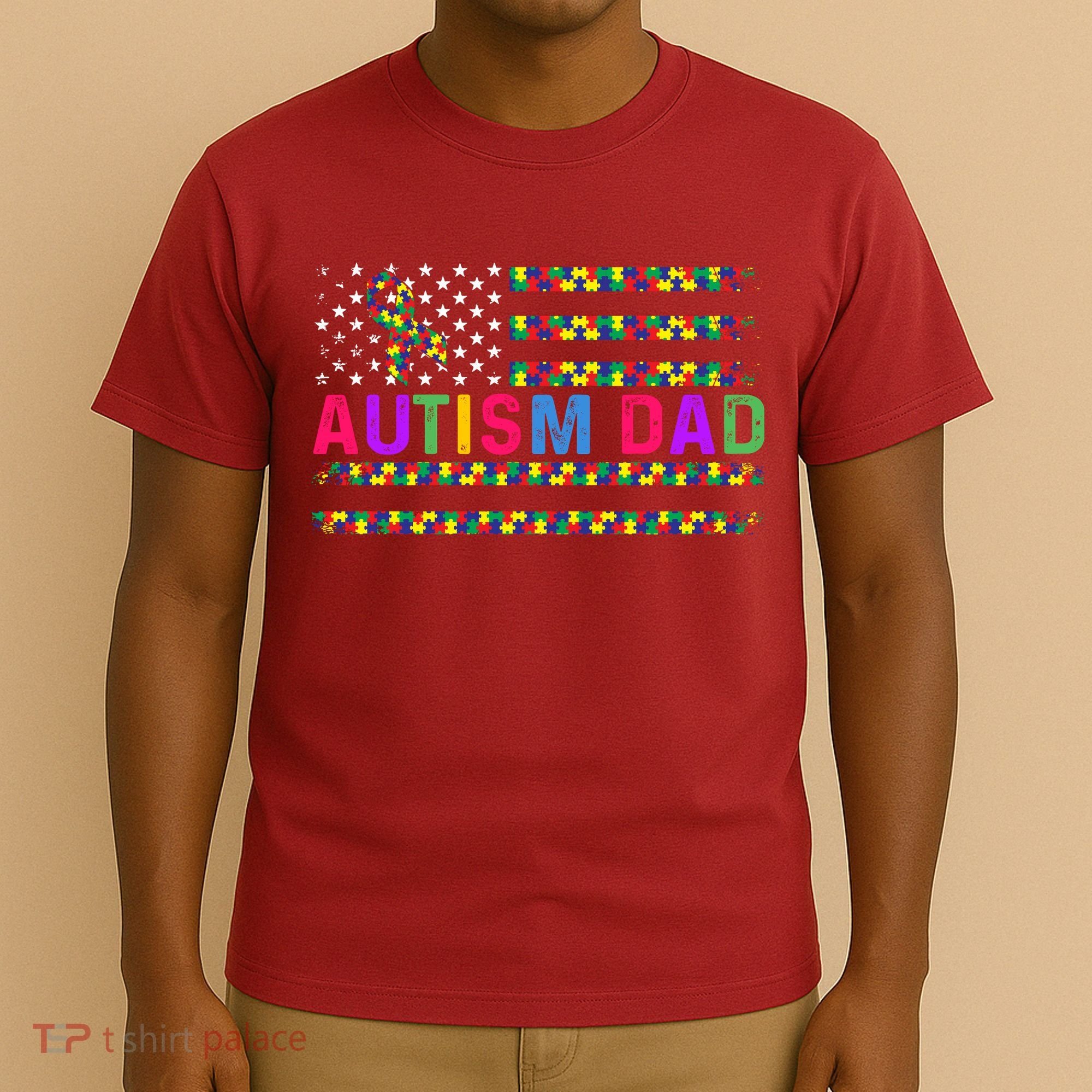 Autism Dad Autistic Child Father's Day Slogan T-Shirt