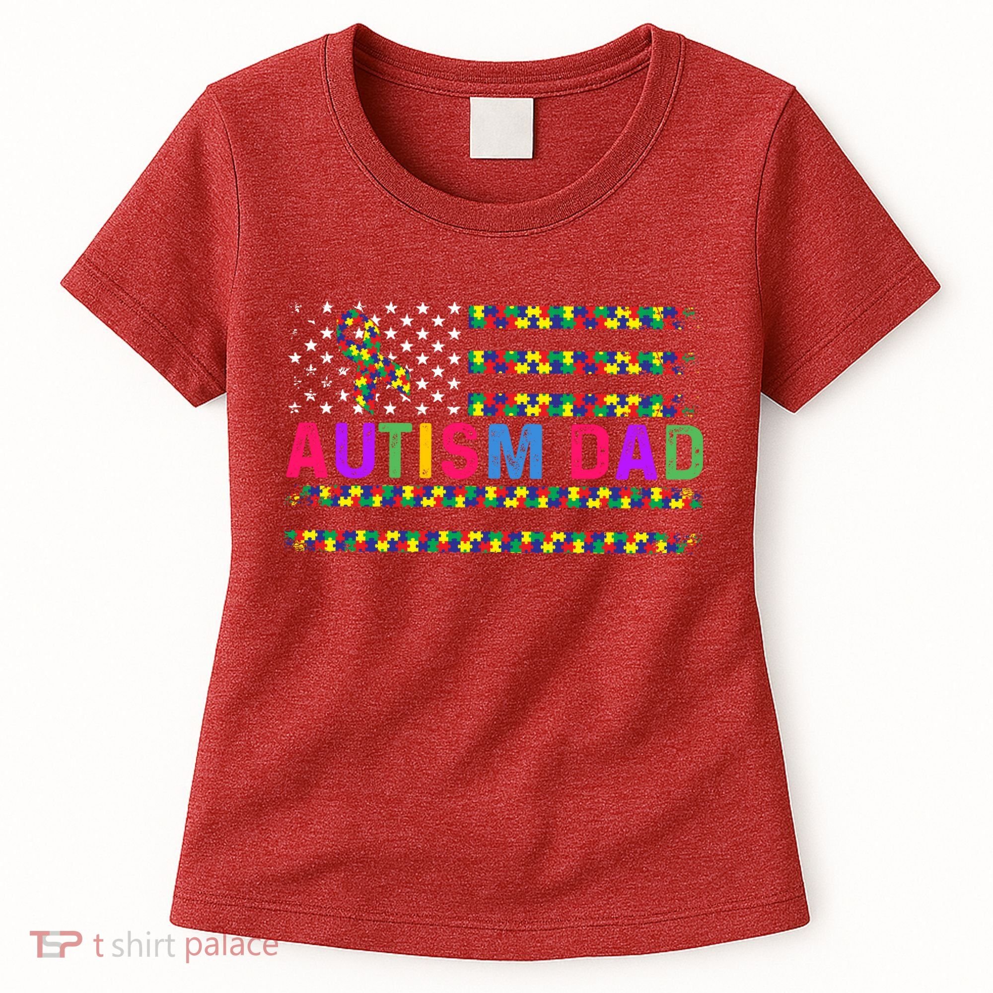 Autism Dad Autistic Child Father's Day Slogan Women's T-Shirt