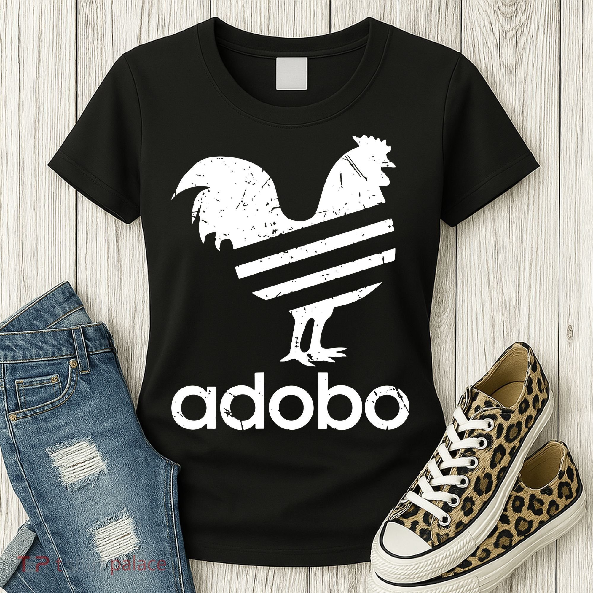 Adobo Distressed Women's T-Shirt